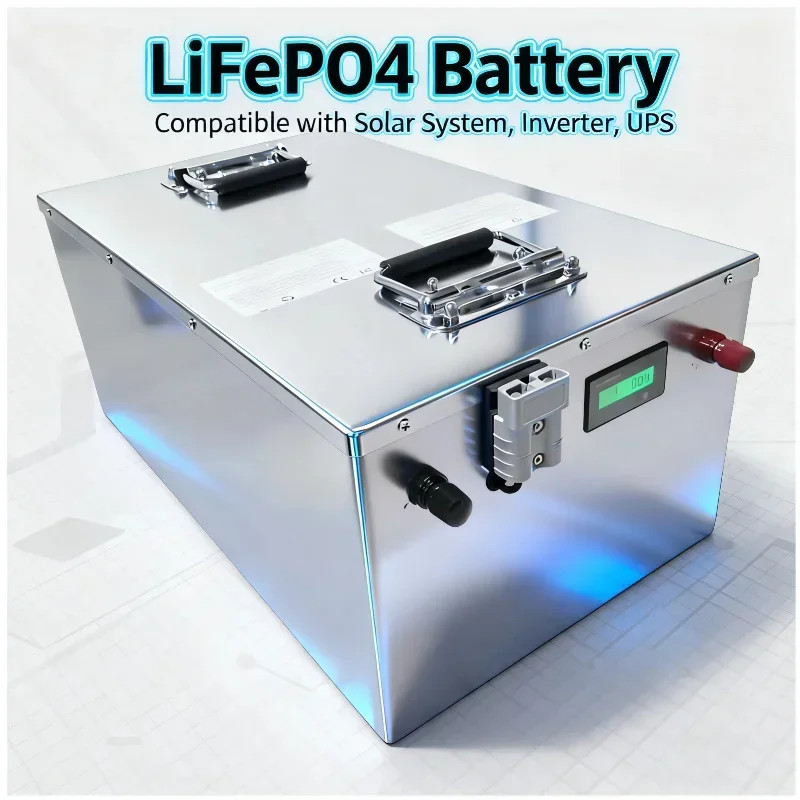 48V 100Ah-800Ah LiFePO4 with BMS Rechargeable for 4KW 9KW Solar System Photovolt