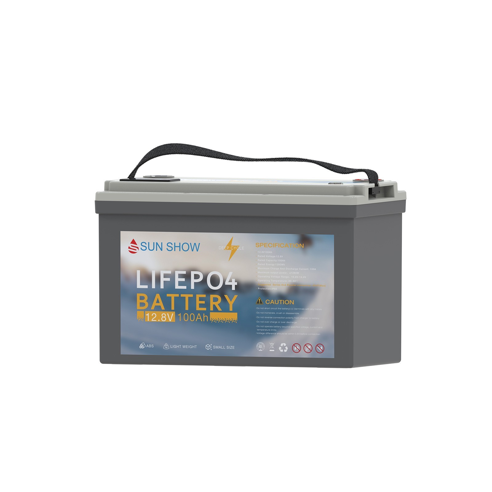 SANDISOLAR 12V 200AH 300AH LiFePO4 Lithium Battery 2560W BMS Solar RV Off-grid