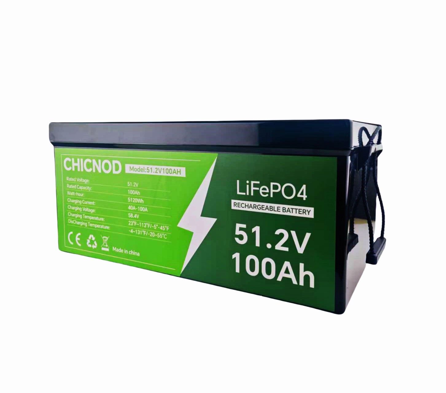 NEW 51.2V 100Ah LiFePO4 Lithium Battery Bluetooth BMS For Solar RV Golf Carts