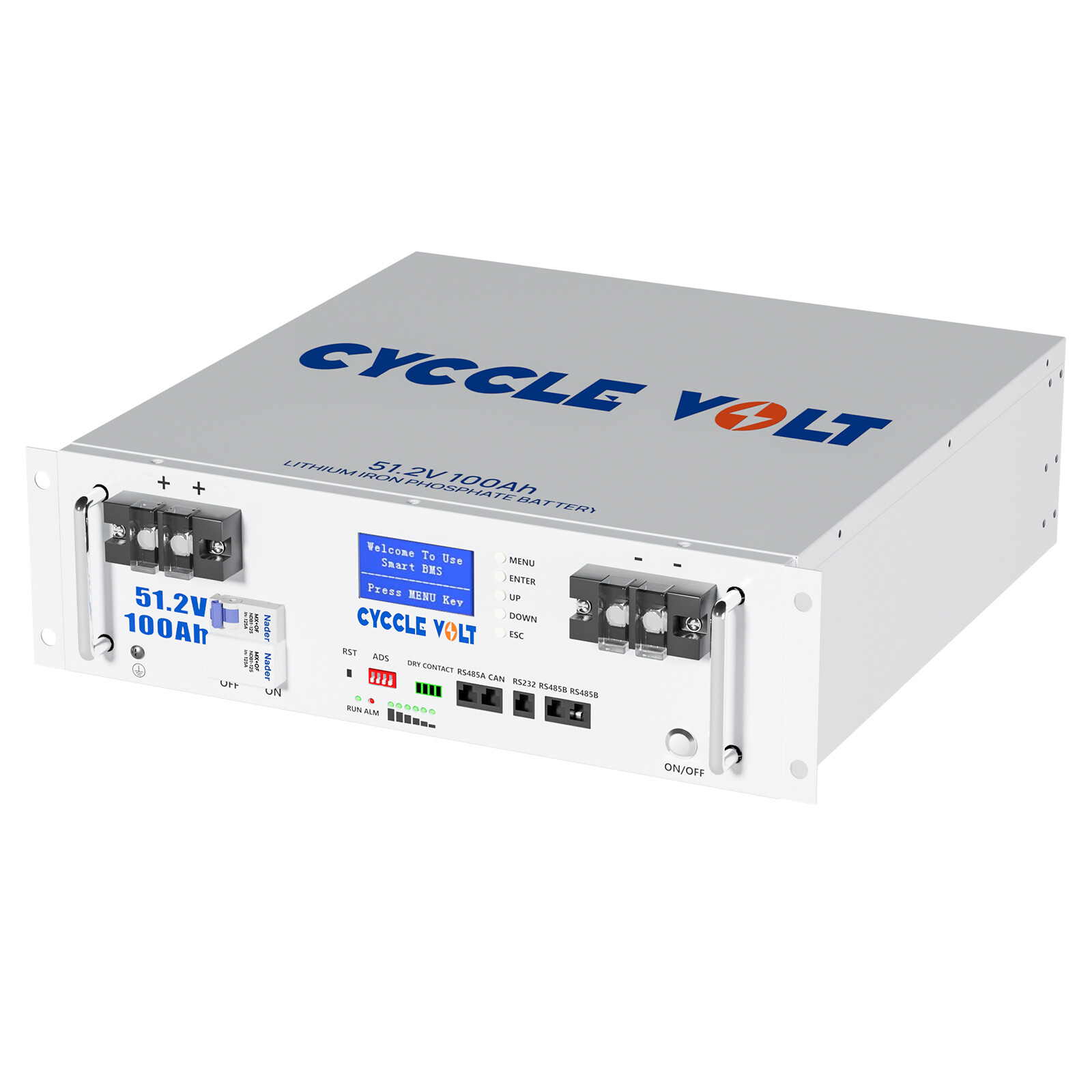 CYCCLEVOLT 48V 100Ah LiFePO4 Battery Grade A+Cell for Off Grid Home Power Backup