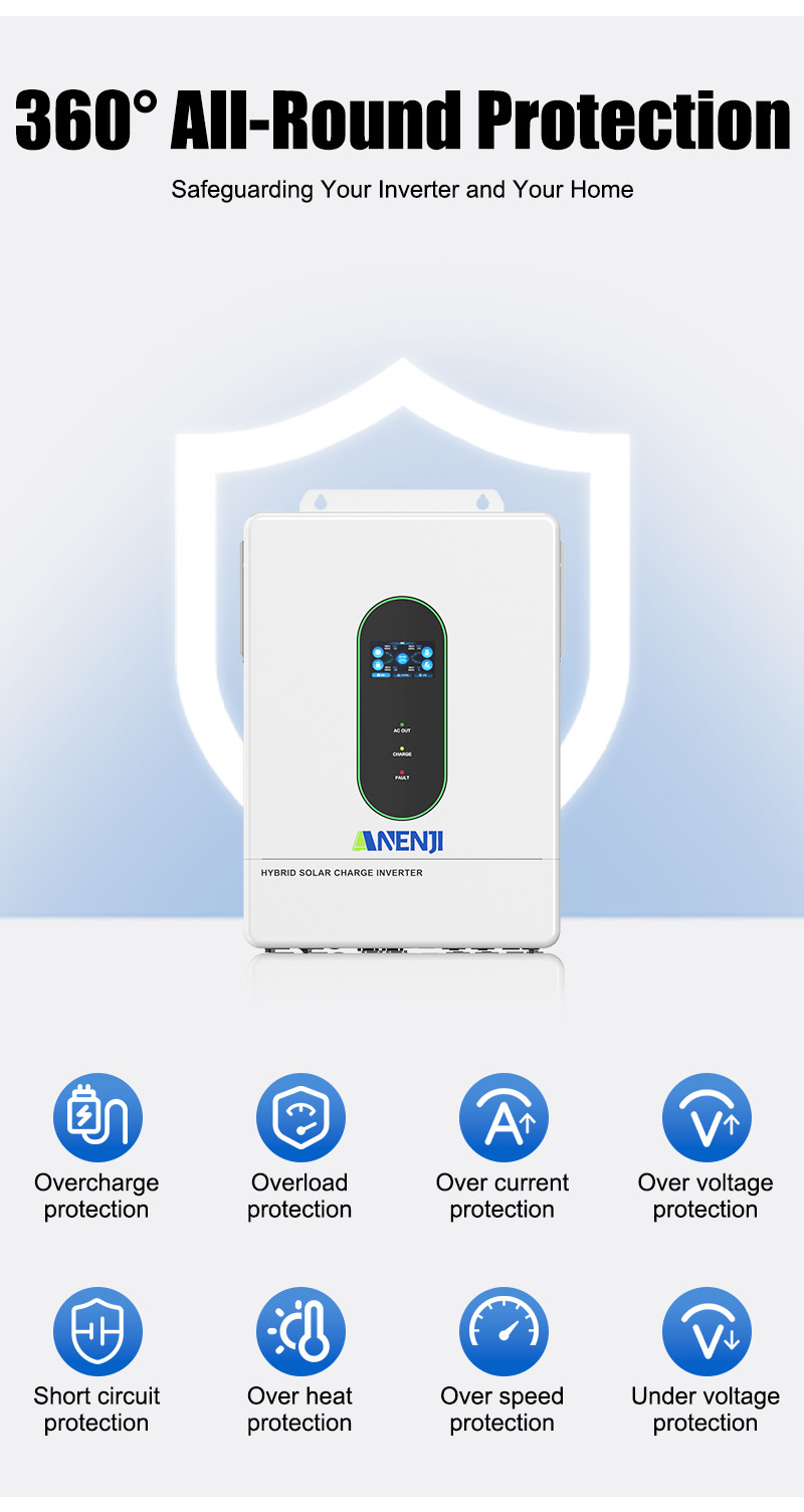 12KW 48V Solar Inverter 120V/240V WIFI+16KWh 51.2V 314Ah LiFePO4 Lithium Battery