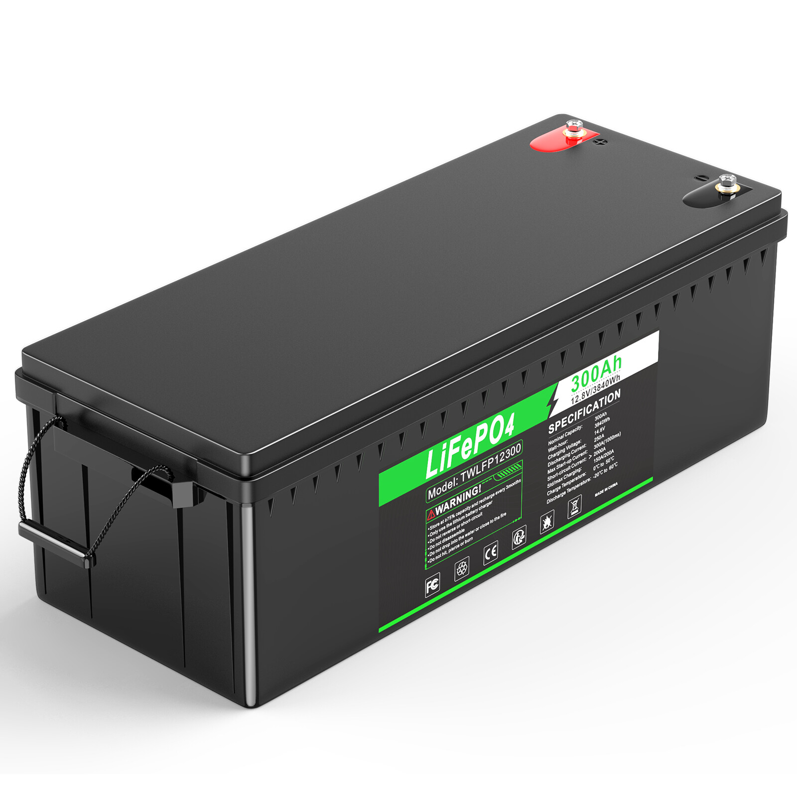 12V 24V 200Ah 300Ah LiFePO4 Lithium Battery BMS for RV Boat Solar Golf Cart NEW