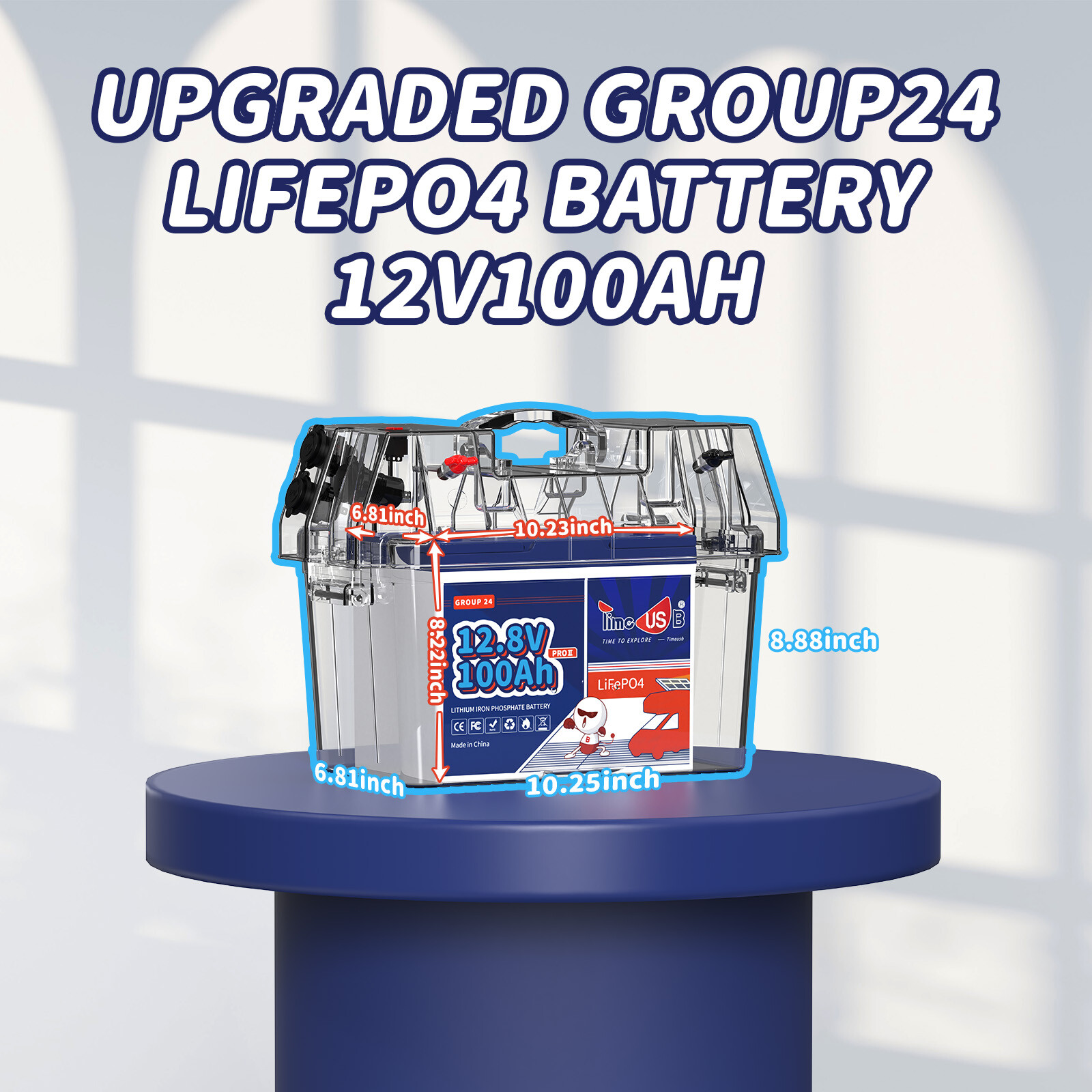 12V/24V 50Ah 00Ah 200Ah Lithium Battery DeepCycle LiFePO4 for Solar Off-grid LOT