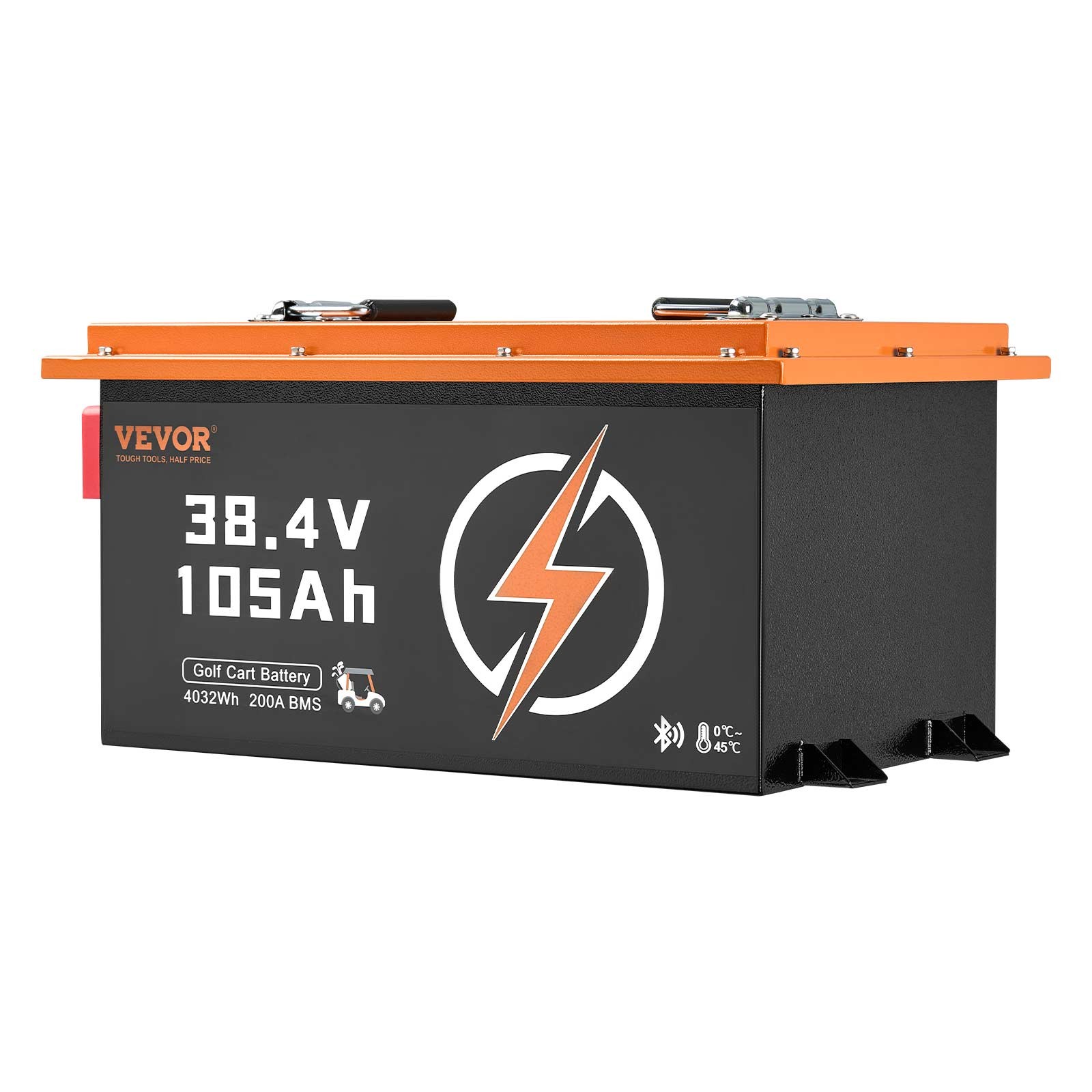 VEVOR 36V 105Ah Golf Cart Lithium Battery with 20A Charger and Touch Monitor