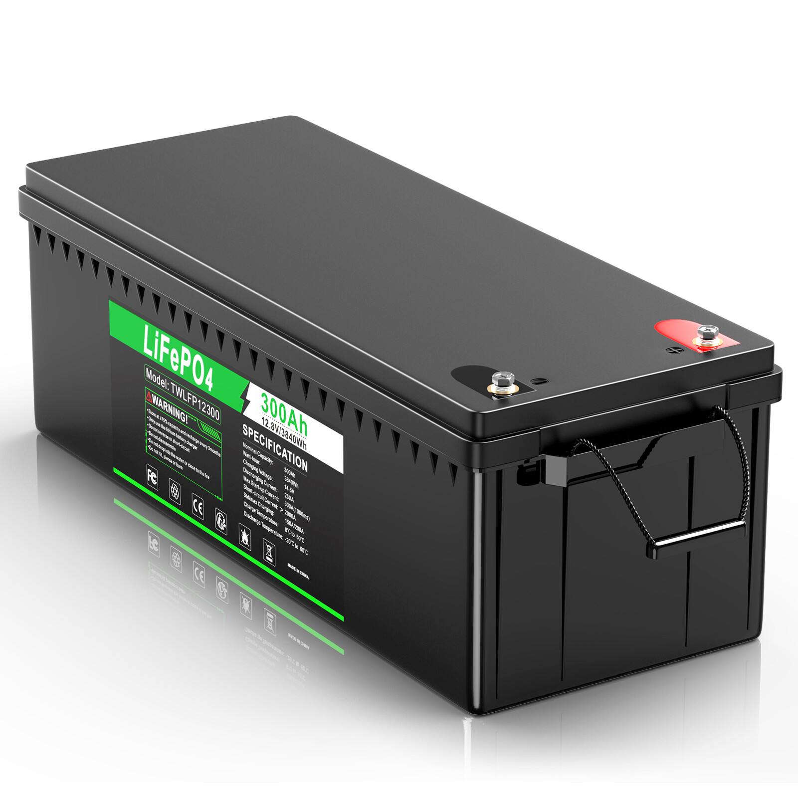 12V 24V 200Ah 300Ah LiFePO4 Lithium Battery BMS for RV Boat Solar Golf Cart NEW