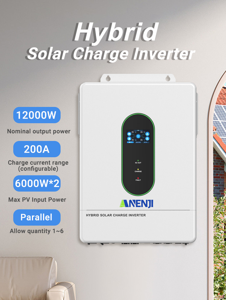 16KWh 314Ah 51.2V Lithium LiFePO4 Battery+12KW 120V/240Vac Solar Hybrid Inverter