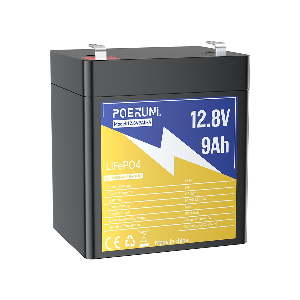NEW 12V 9Ah LiFePO4 Lithium Battery 2000+ Deep Cycle Built-in BMS For Solar RV