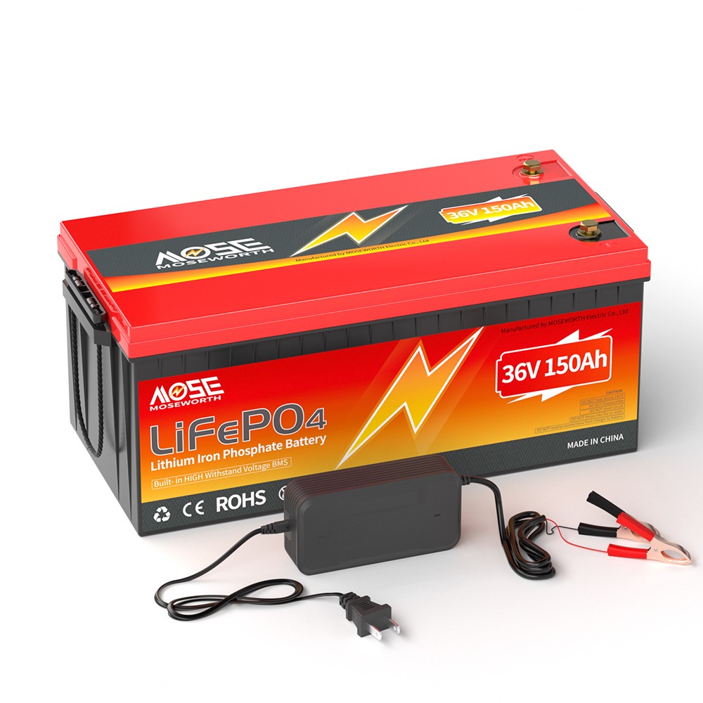 36V 150AH Golf Cart Lithium Battery Bluetooth APP 200A BMS Rechargeable LiFePO4