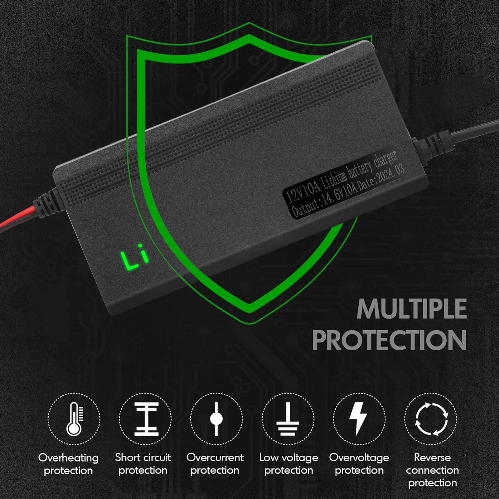 12V 30Ah LiFePO4 Deep Cycle Lithium Battery with Charger for Trolling Motor