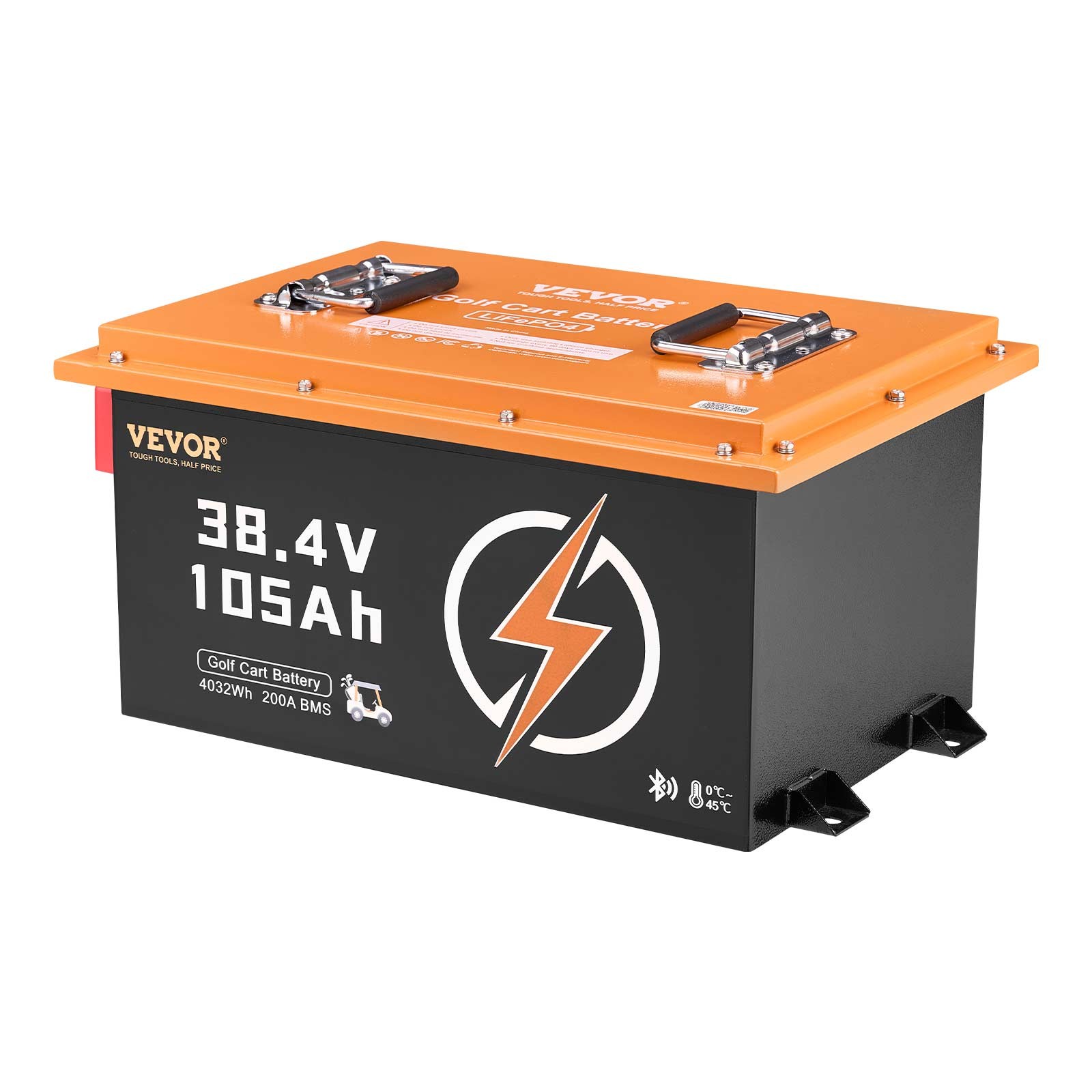 VEVOR 36V 105Ah Golf Cart Lithium Battery with 20A Charger and Touch Monitor