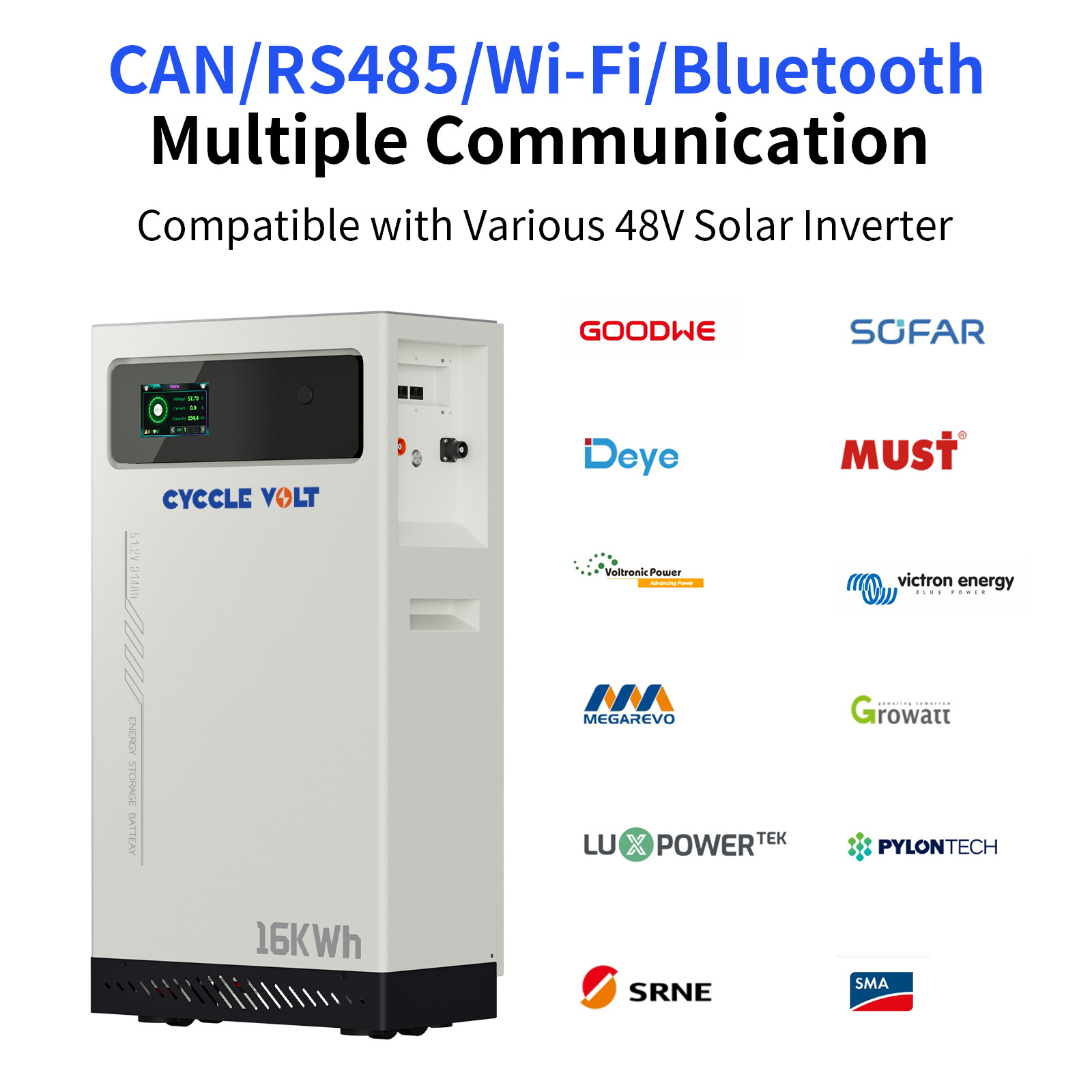 16.07kWh 48V 314AH LiFePO4 Battery Vertical Standing Solar Backup UPS