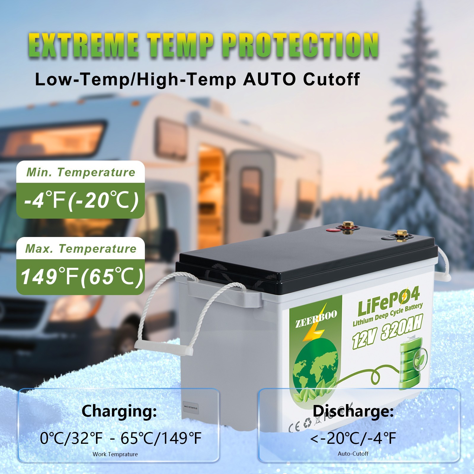 Second-Hand 12V100Ah LiFePO4 Lithium Battery for RV Marine Solar Trolling Motor