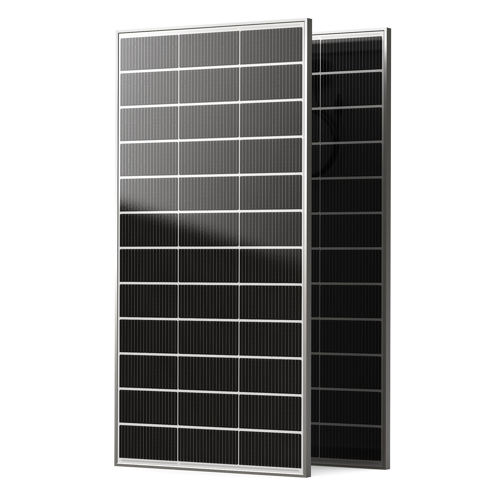 2*200W white solar panel, 18BB , 25.5% efficient photovoltaic module