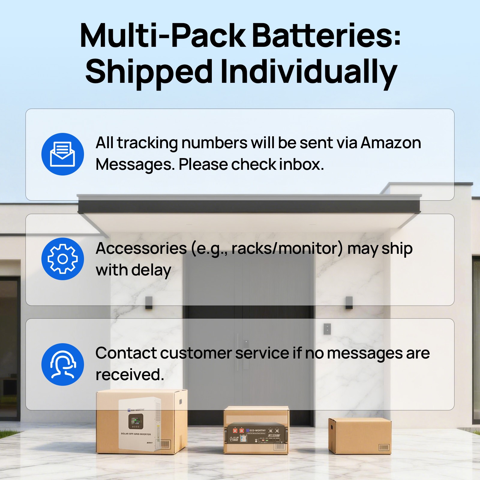 ECO-WORTHY 10.24kWh 48V 100AH Server Rack LiFePO4 Lithium Battery 3U Size Home