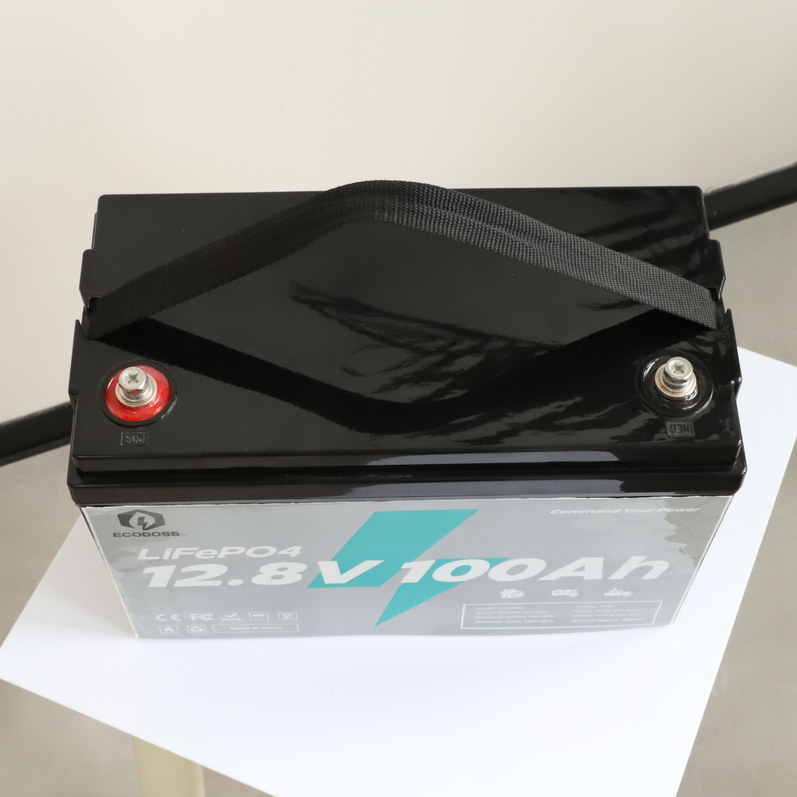 1280Wh Mini 12V 100Ah LiFePO4 Lithium Battery Low-Temp Deep Cycle Trolling Motor