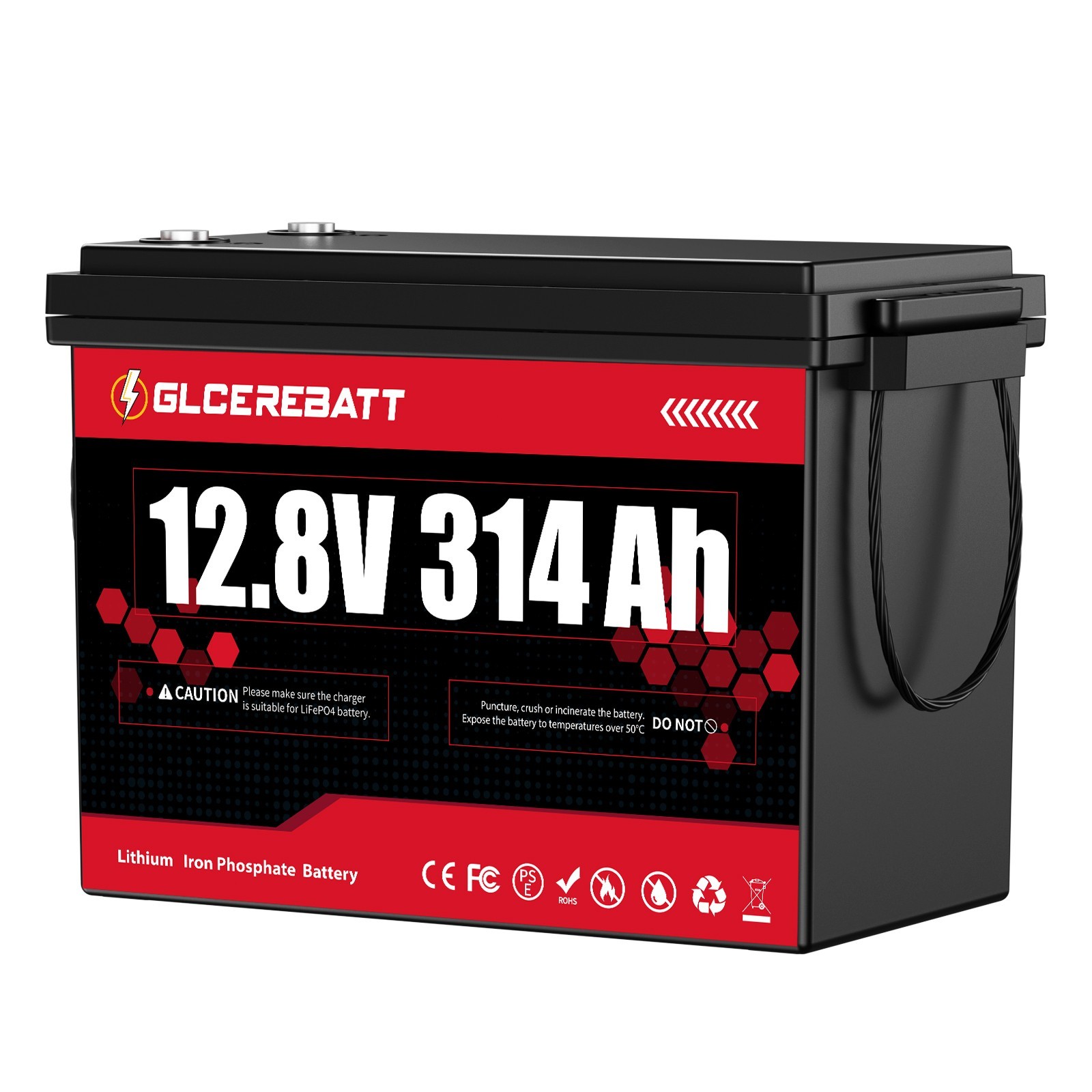 12V 300Ah (314Ah) LiFePO4 Battery 200A BMS 15000+ Cycle For RVs Camping Off-grid