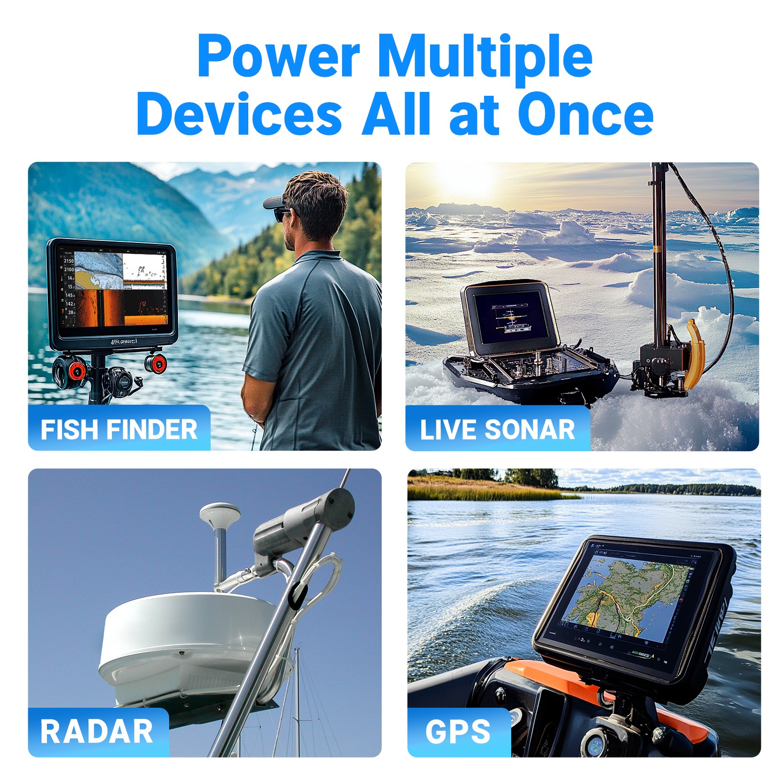 Redodo 16V 30Ah Bluetooth LiFePO4 Battery for Fishfinder,Marine Excellent