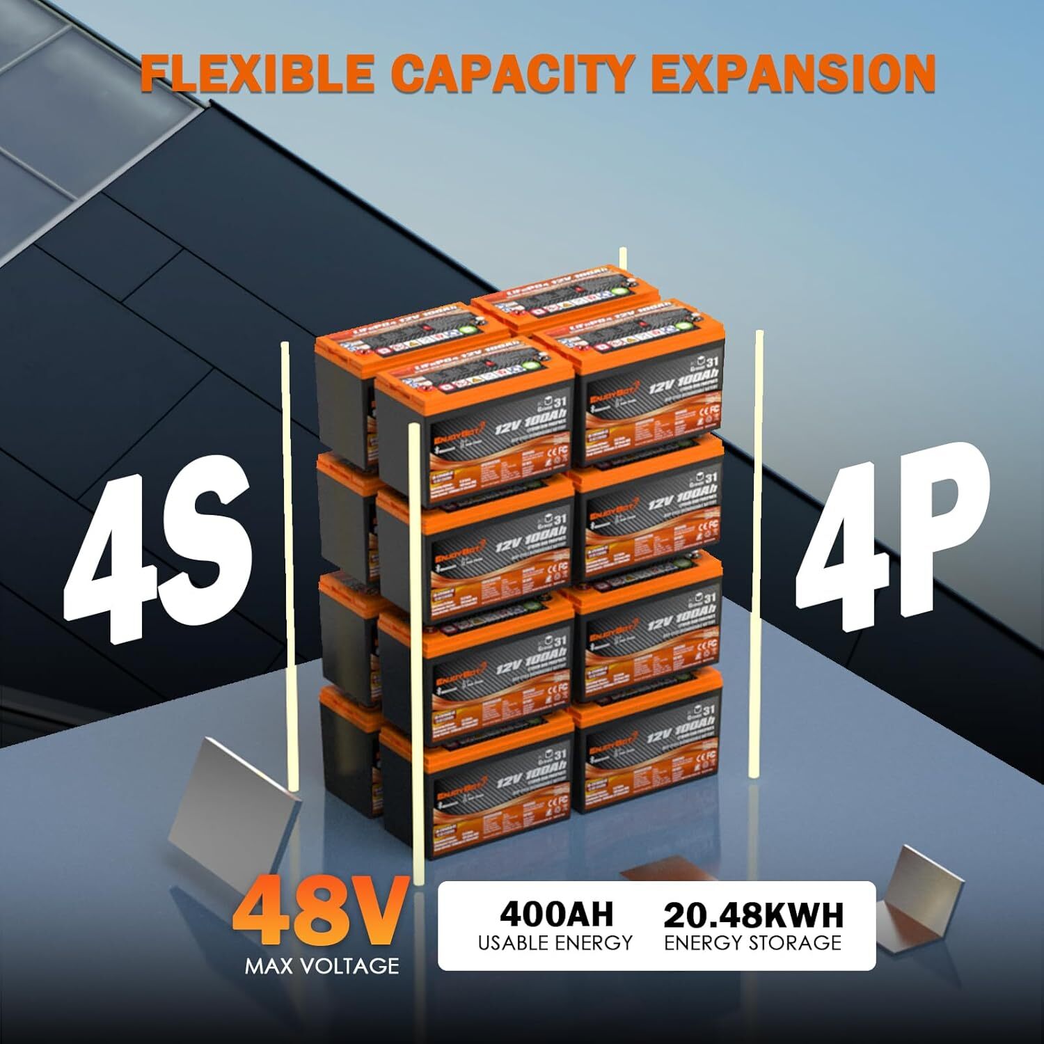 12V 100Ah LiFePO4 Lithium Battery BlueTooth 100A BMS for RV Solar Trolling Motor