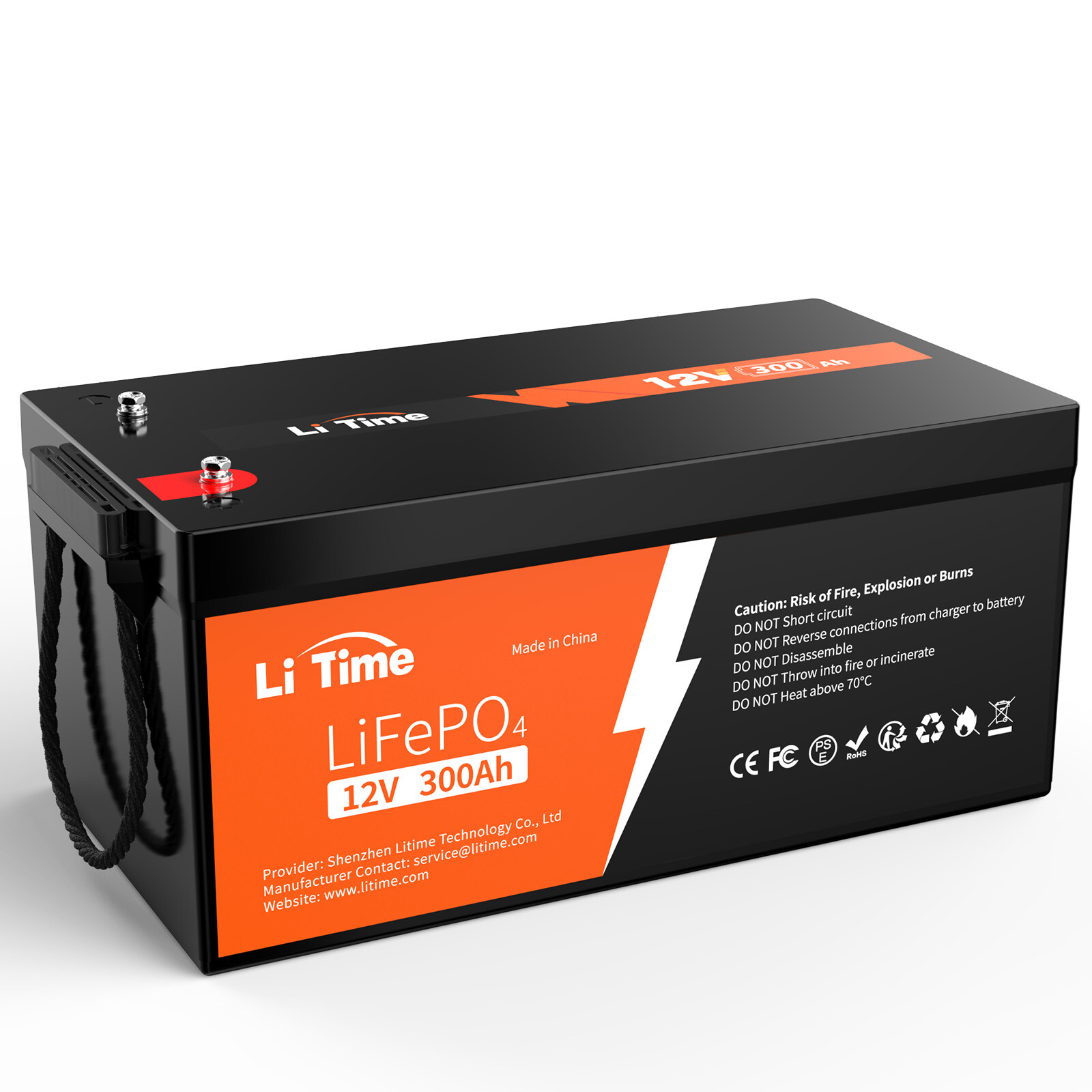 Litime 12V 300Ah LiFePO4 Lithium Battery 3840Wh 200A BMS For Solar Off-grid IP65