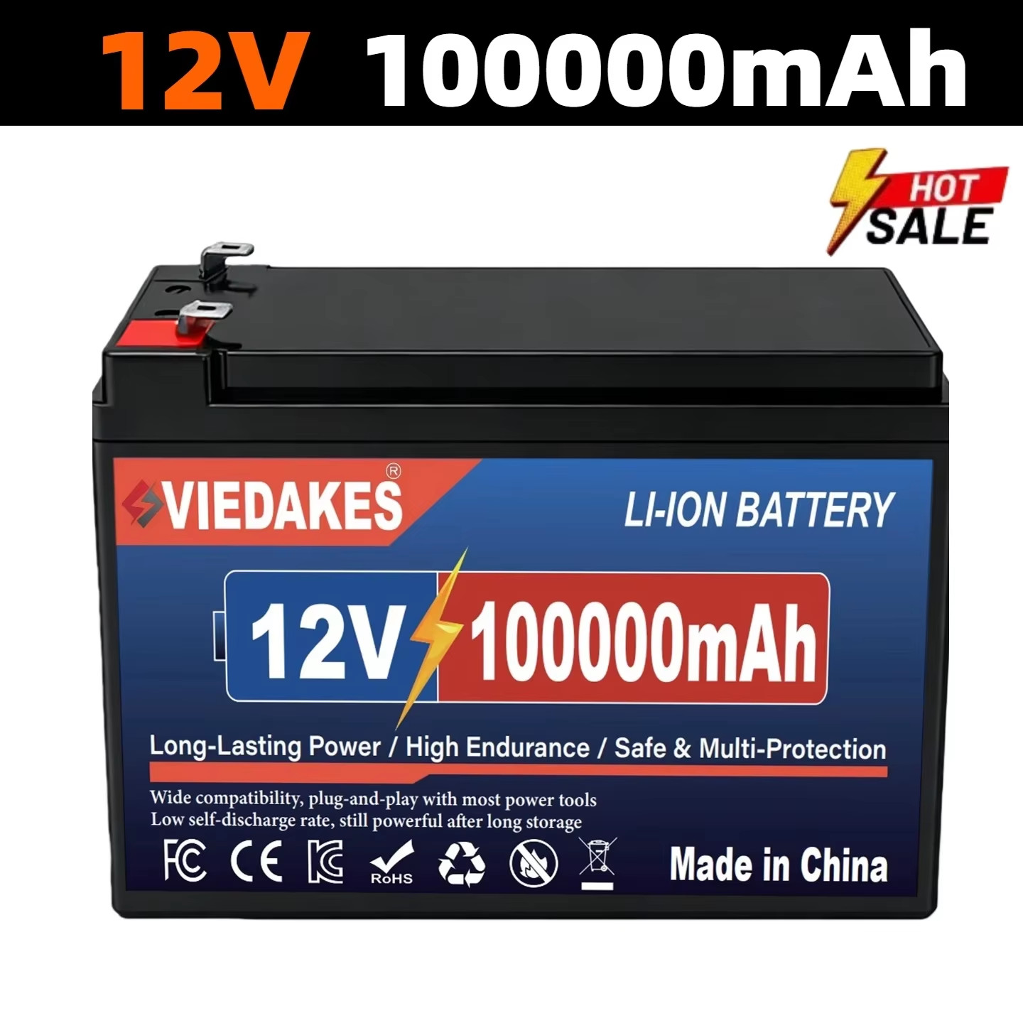 12v lifepo4 battery 100Ah Rechargeable Deep Cycle Battery – Ideal for Marine RV