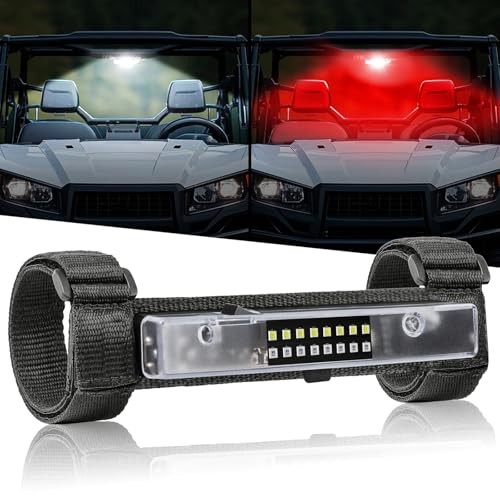 UTV Dome Light, Roll Bar Light Interior Dome Lights Battery Red and White