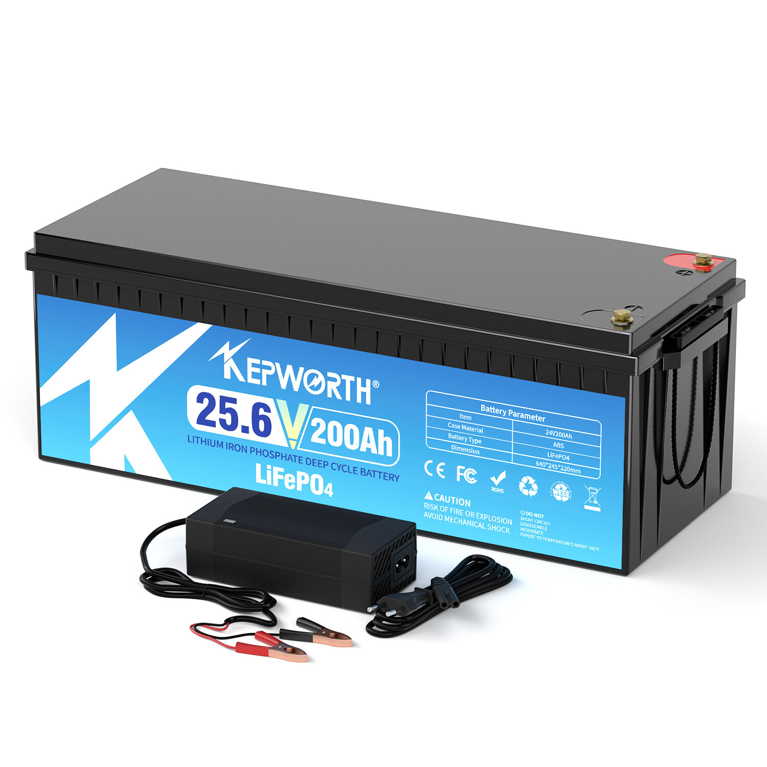 LiFePO4 24V 200Ah Lithium Battery 5.12Kw BMS Off Grid 20000+ Deep Cycle RV Solar