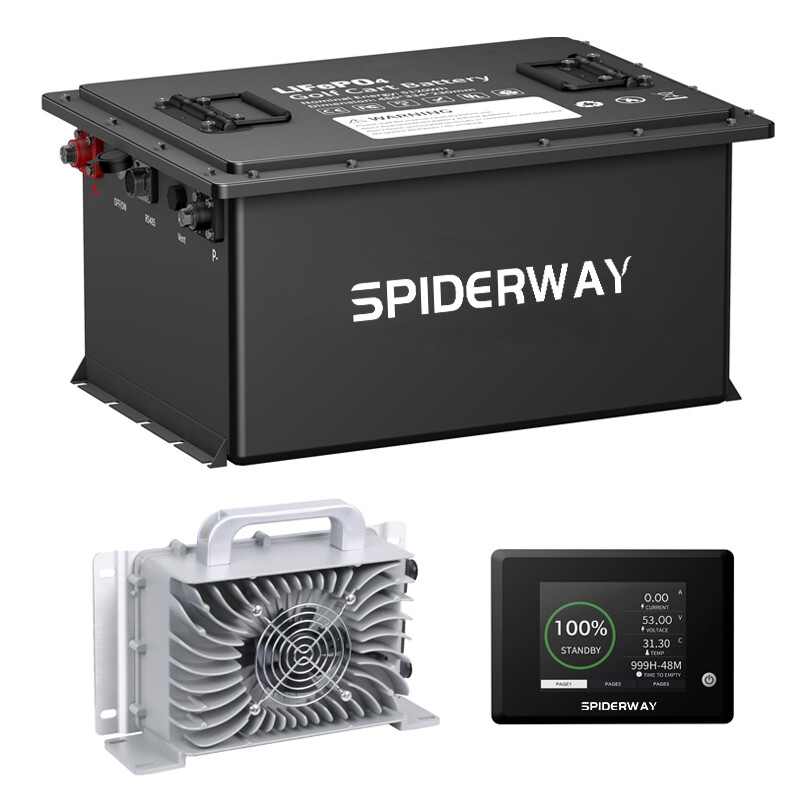Golf Cart LiFePO4 Lithium Battery 48V 105Ah for Yamaha G29 Drive W/ 25A Charger