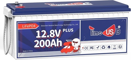 12V 200Ah PLUS LiFePO4 Battery With 200A BMS Deep Cycle 2560W Lithium Battery RV