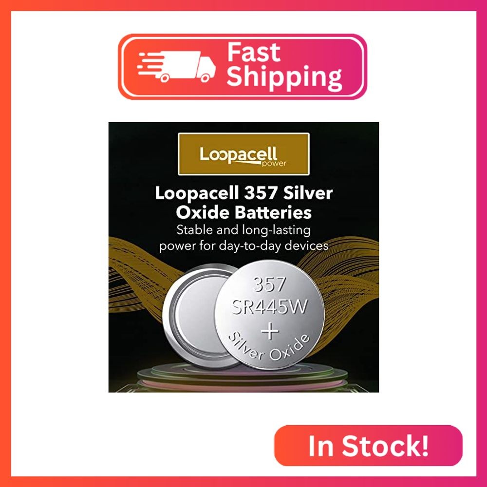 LOOPACELL 357/303 Silver Oxide Batteries (Pack of 5) – 1.55V Long Lasting Coin C