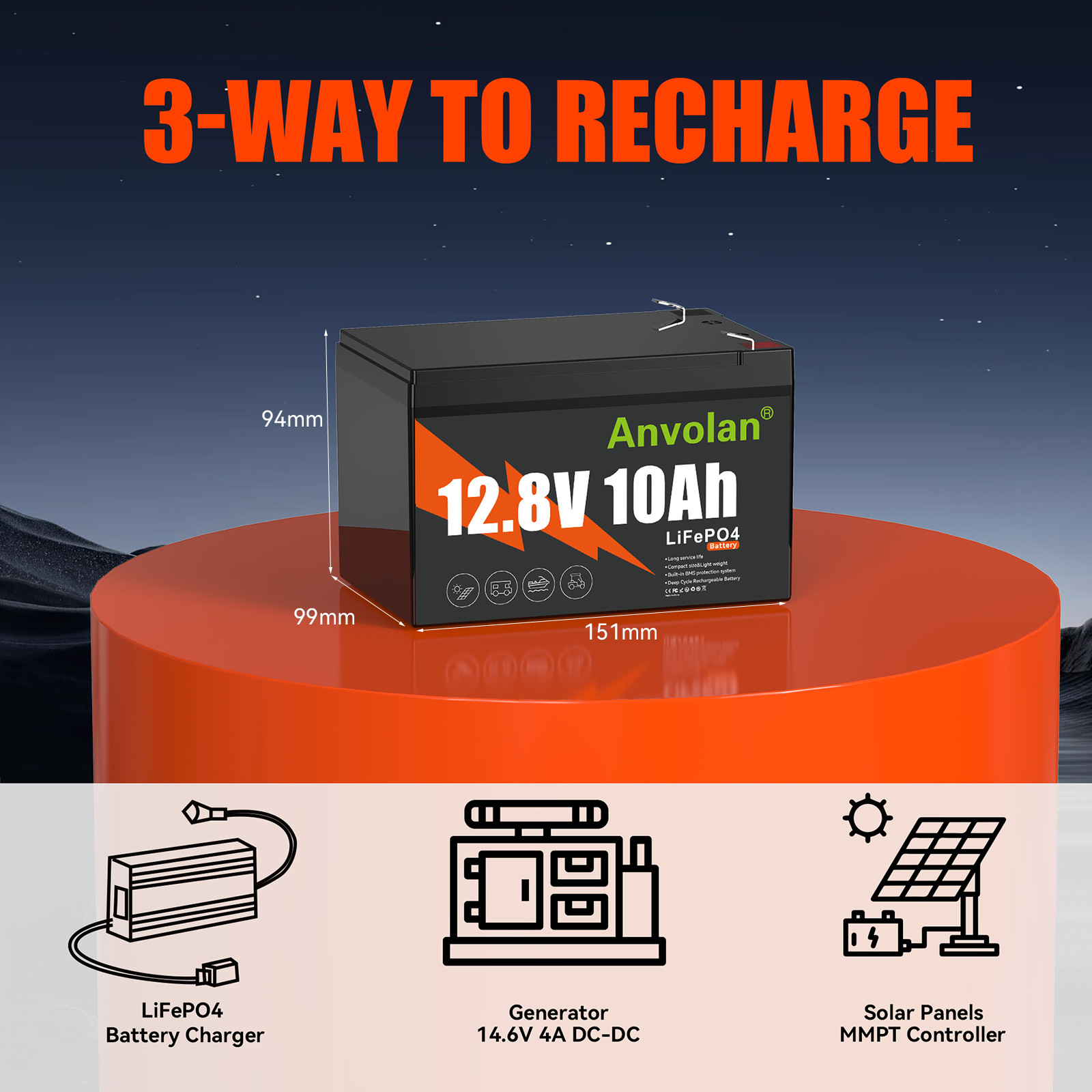 2X 12V 10Ah LiFePO4 Lithium Battery 8000+ Deep Cycle BMS Solar UPS E-Scooter