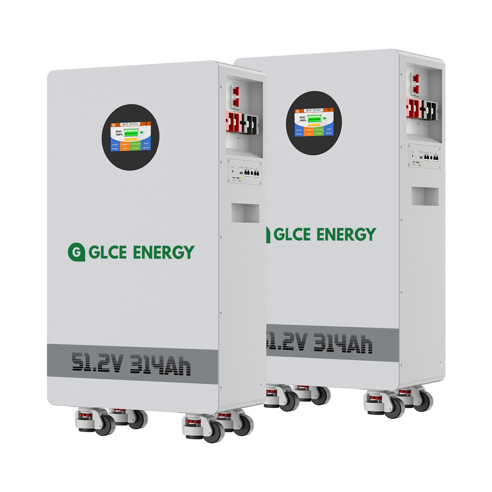 32.15kWh 2Pack 48V 314AH LiFePO4 Battery Vertical Standing Backup