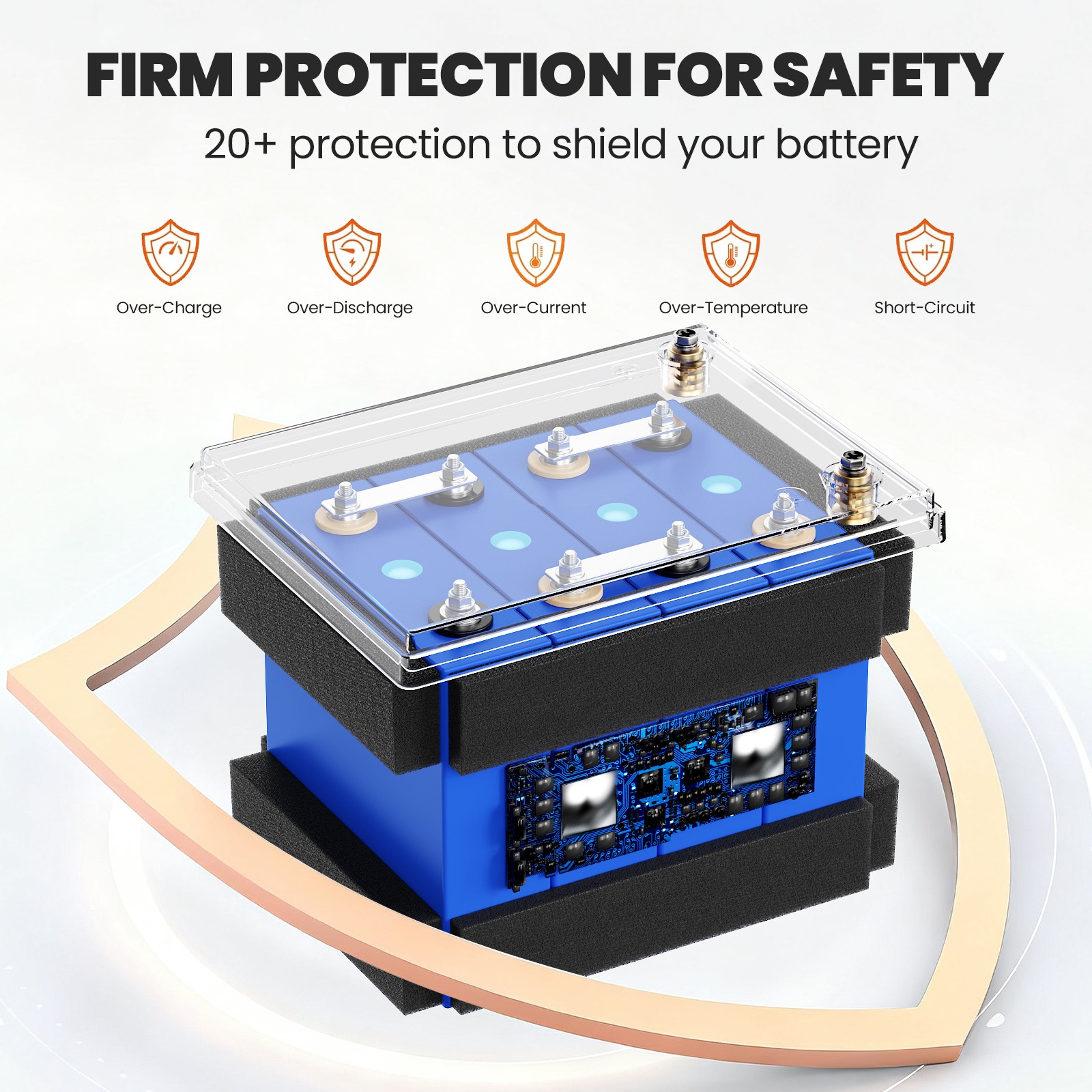 12V/24V 100Ah LiFePO4 Lithium Battery 2400Wh for Solar Marine-Remanufacture NEW