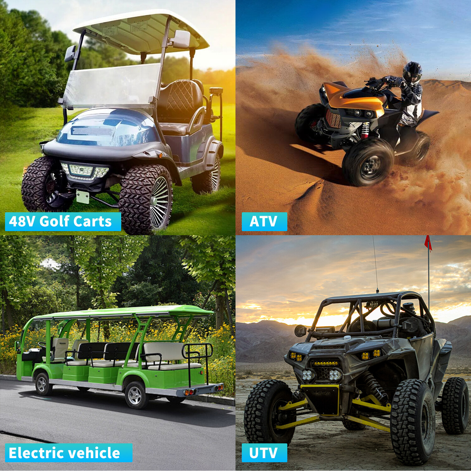 48V 105Ah Lithium Golf Cart Battery Smart 200A BMS with Touch Monitor Mobile APP