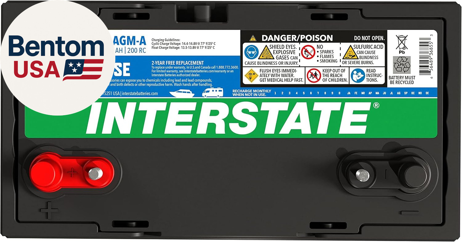 Marine/Rv Battery 12V 100Ah 825CCA Dual Purpose Power Pure Lead AGM RV & Marine