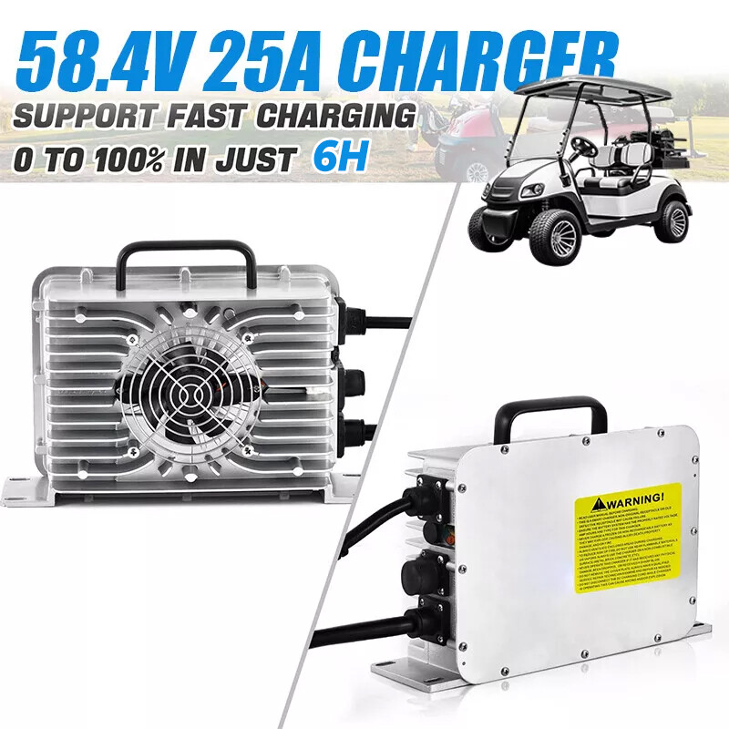 48V 150Ah Golf Cart Lithium LiFePO4 Battery 200A BMS +48V 25A Fast Charger LSV