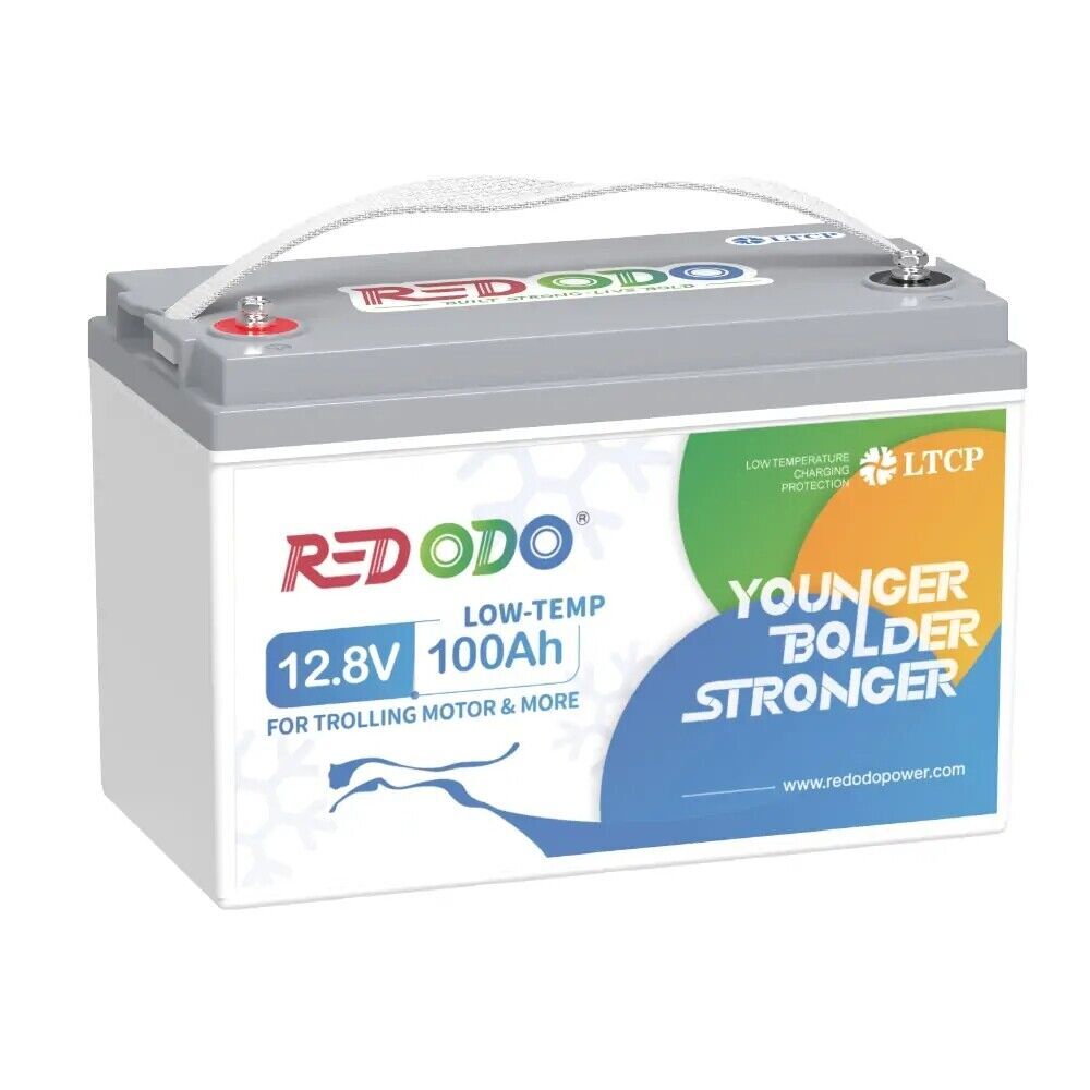 Redodo LiFePO4 Lithium Battery 12V 100Ah 200Ah 300Ah for RV Trolling Motor Lot