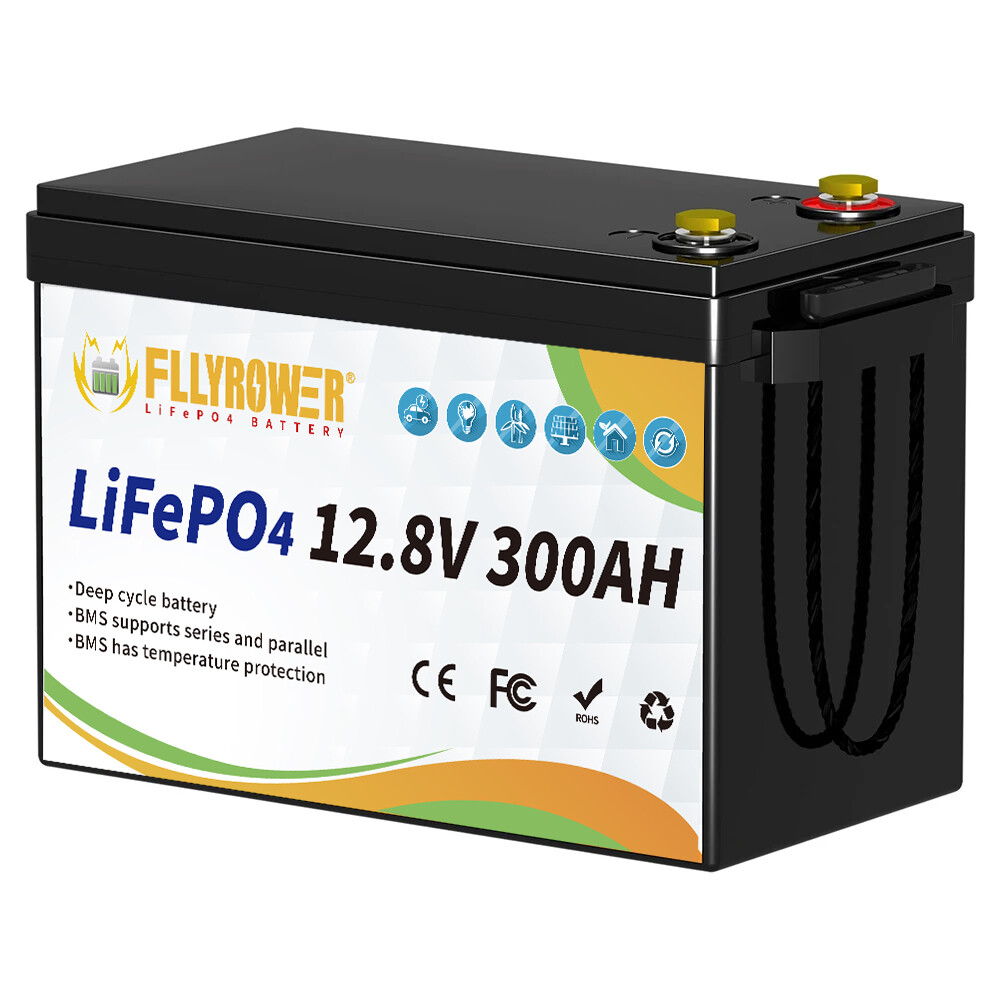 15.36KWh 48V 300Ah LiFePO4 Lithium Battery (4 Pack 12v 300AH) for RV, Golf car
