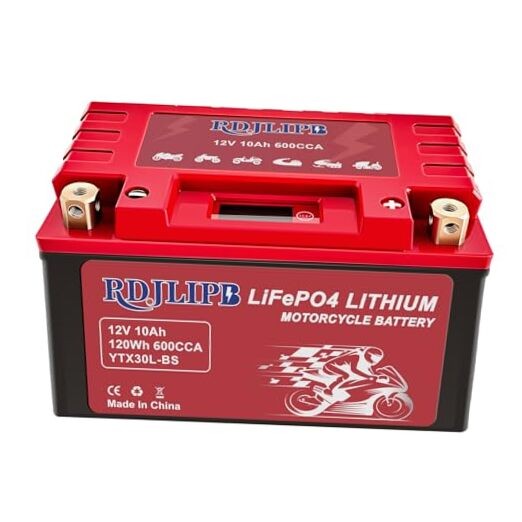 YTX30L-BS Lithium Battery, 12V 10Ah 600CCA LiFePO4 Motorcycle Battery for ATV,
