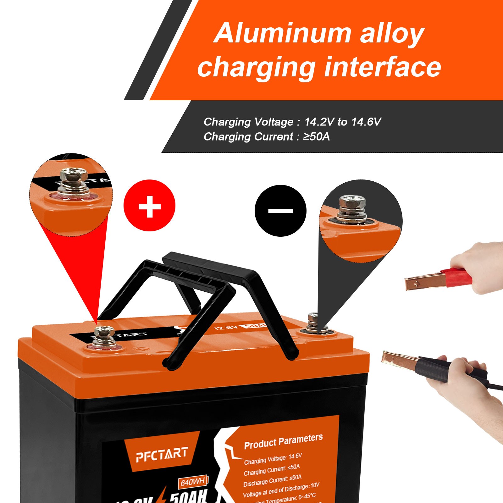 12V 50Ah LiFePO4 Lithium Battery Deep Cycle with Upgraded BMS Max 640W Energy