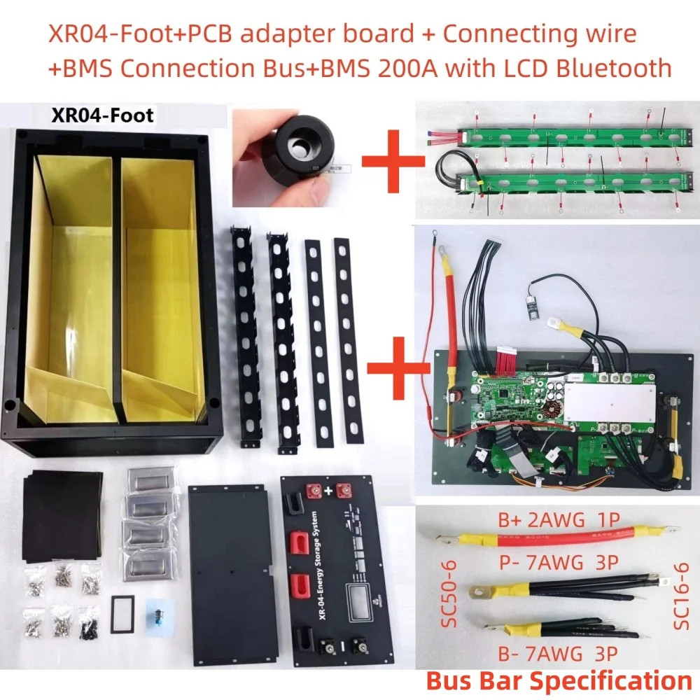 JBD BMS Power Box LiFePO4 Battery Case Stacked Solar Home Energy Storage 16S 51.