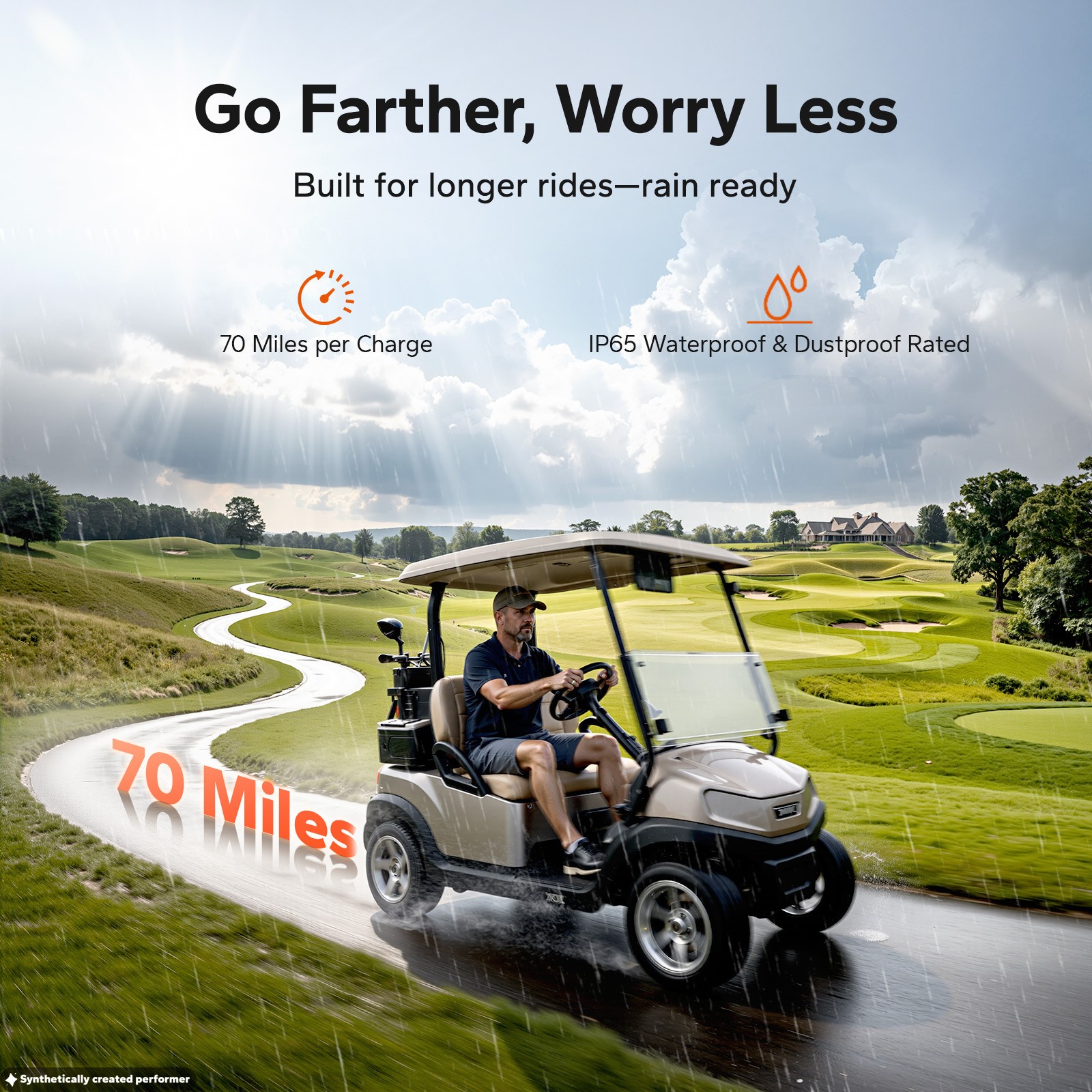 LiTime 48V 150Ah Lithium Golf Cart Battery Metal Case 300A BMS for Golf Cart UTV