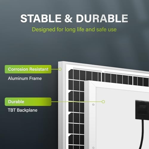 20W 12V Solar Panel Monocrystalline PV Module Designed for 12V Off 20W 1PCS