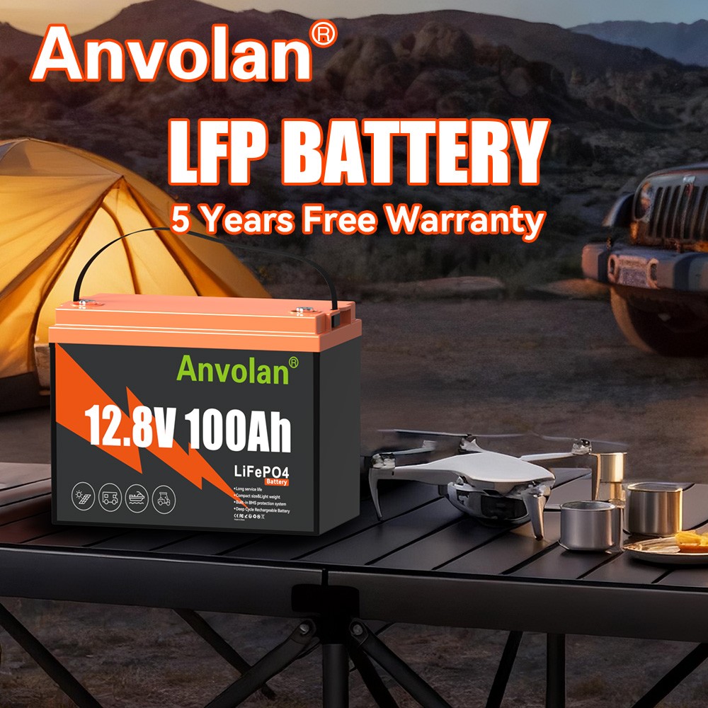 12V 100Ah LiFePO4 Lithium Battery BMS Deep Cycle For RV Off-grid Solar UPS
