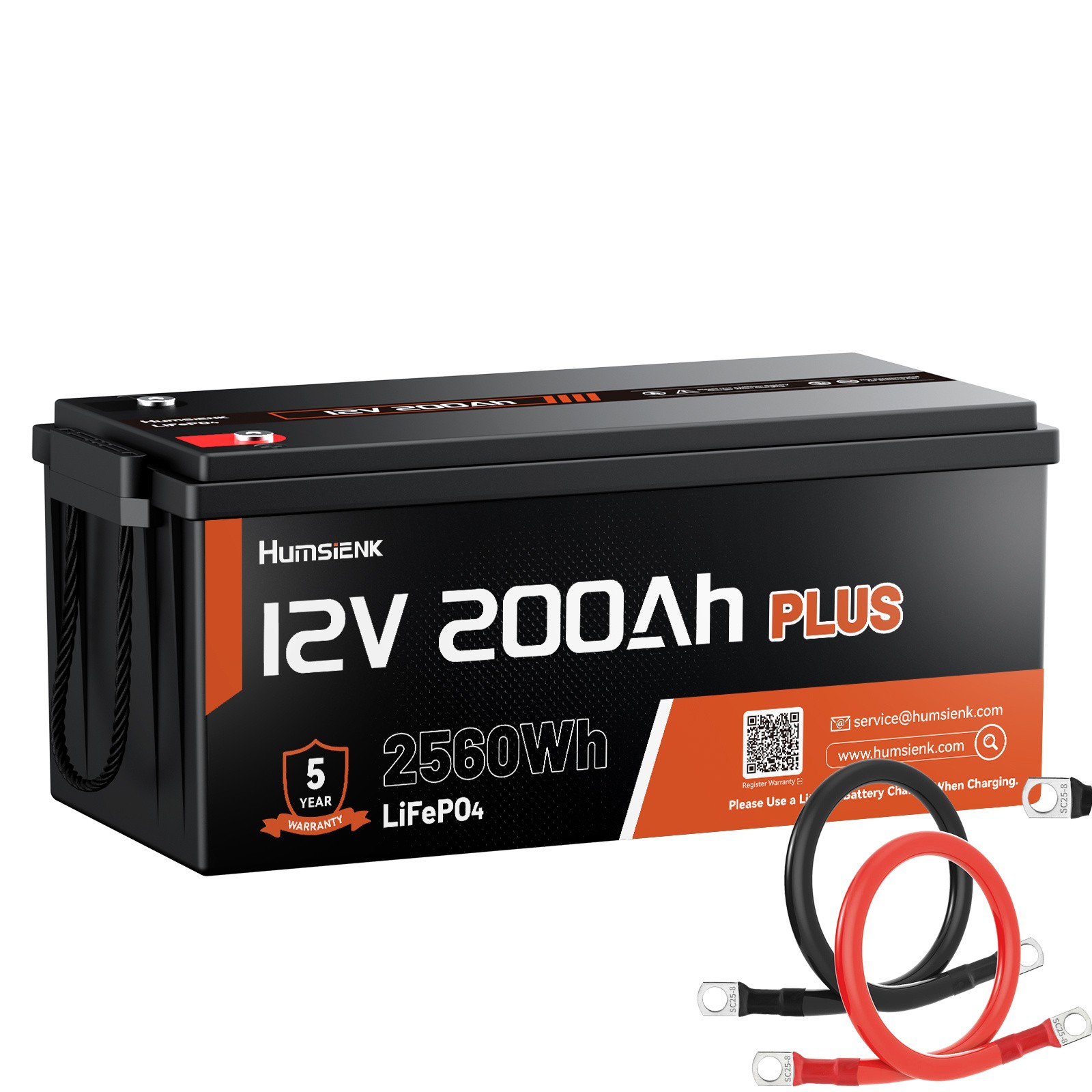 12V/24V LiFePO4 Deep Cycle Battery, Multiple Capacity Smart BMS