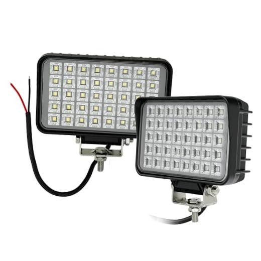 LED Tractor Truck Work Auxiliary Lights 10-30V 2Pcs 6Inch Heavy Flood Beam