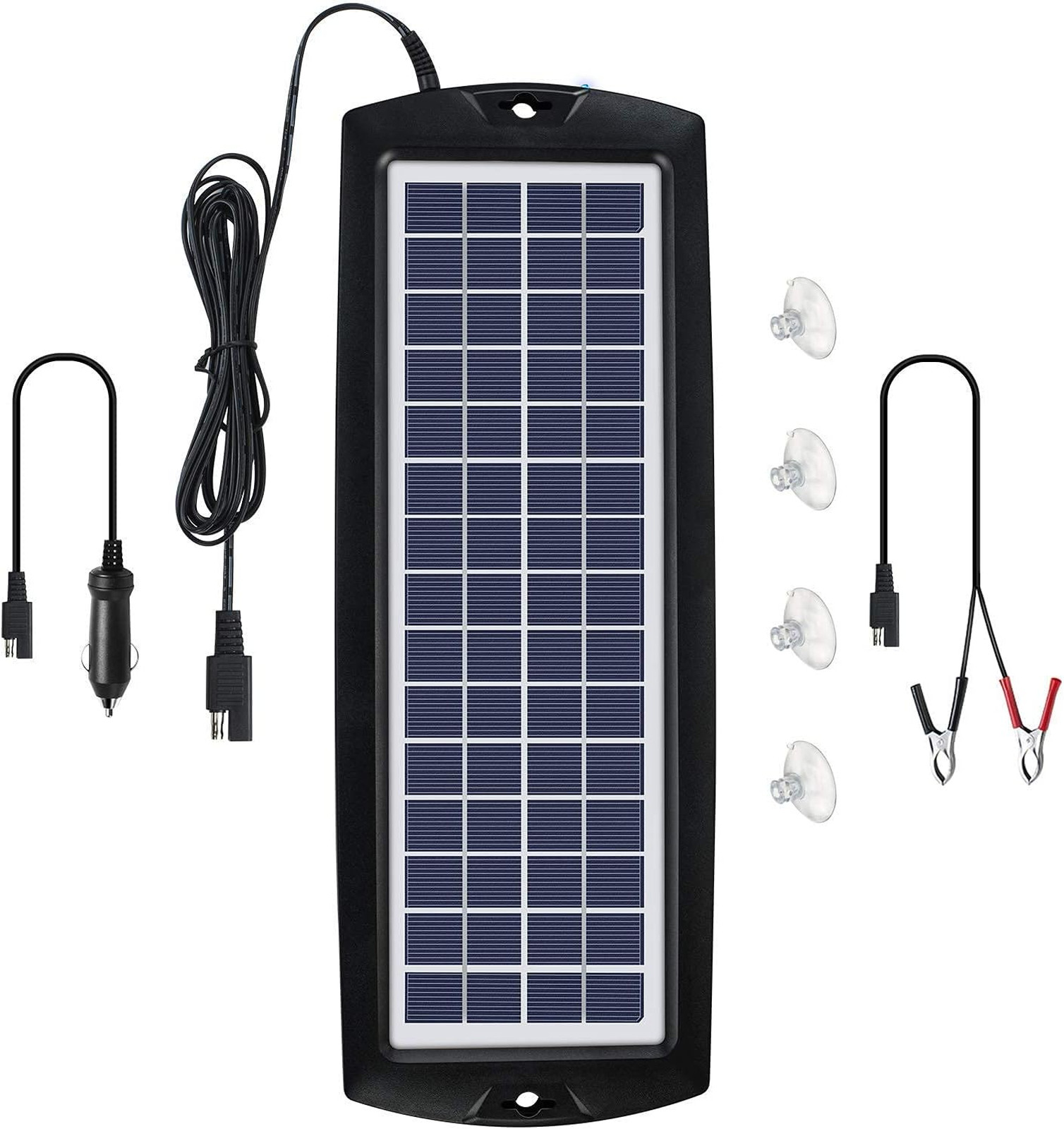 Solar Battery Trickle Charger Maintainer 12V Portable Solar Panel Power Kit Car