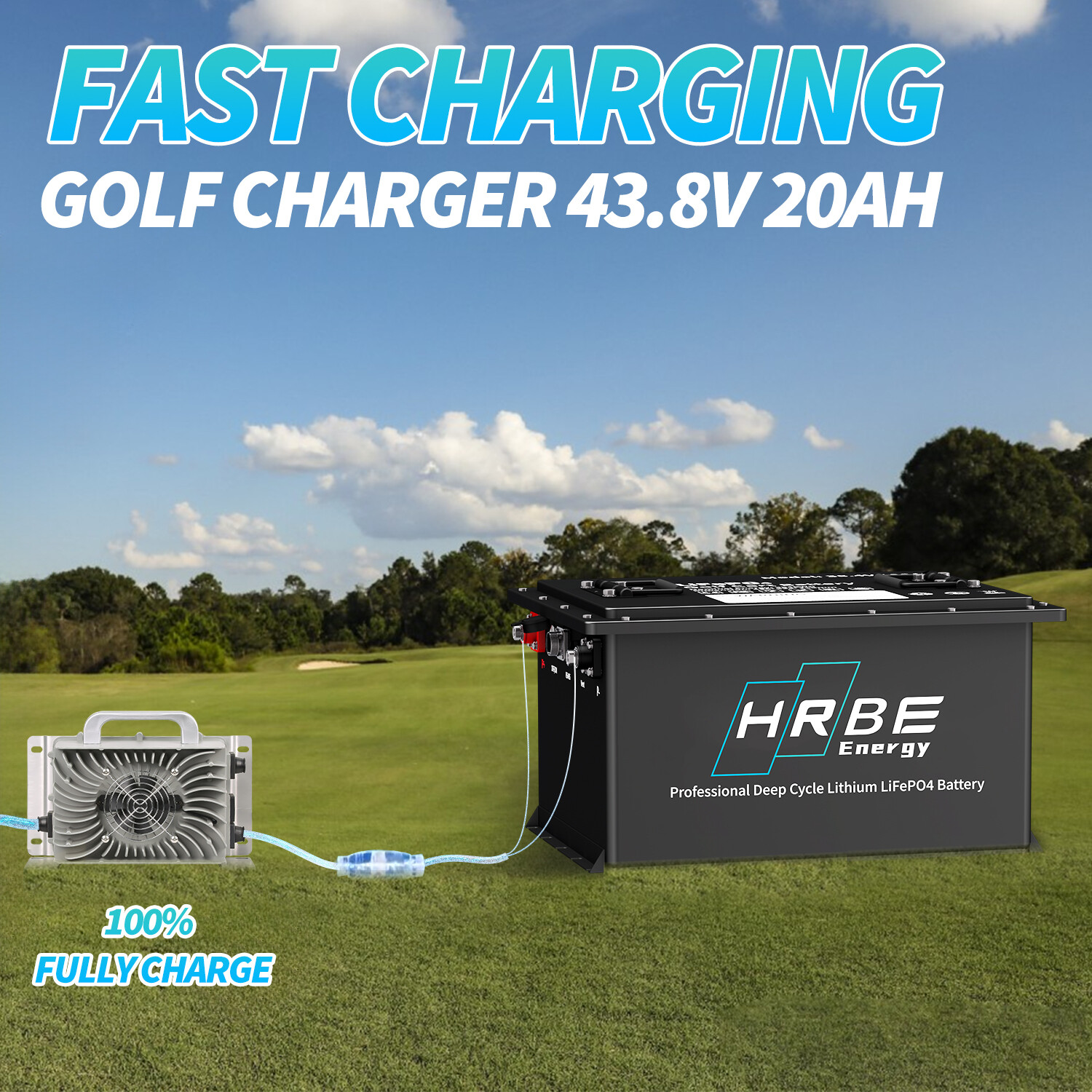 36V 105Ah Battery LiFePO4 Lithium Golf Cart 200A BMS 15000+ Cycles with Monit