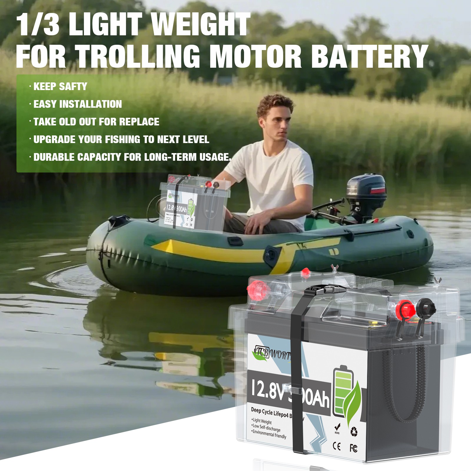 12V 300Ah LiFePO4 Lithium Battery 3840Wh Built-in 200A BMS EVE Cell For RV Solar