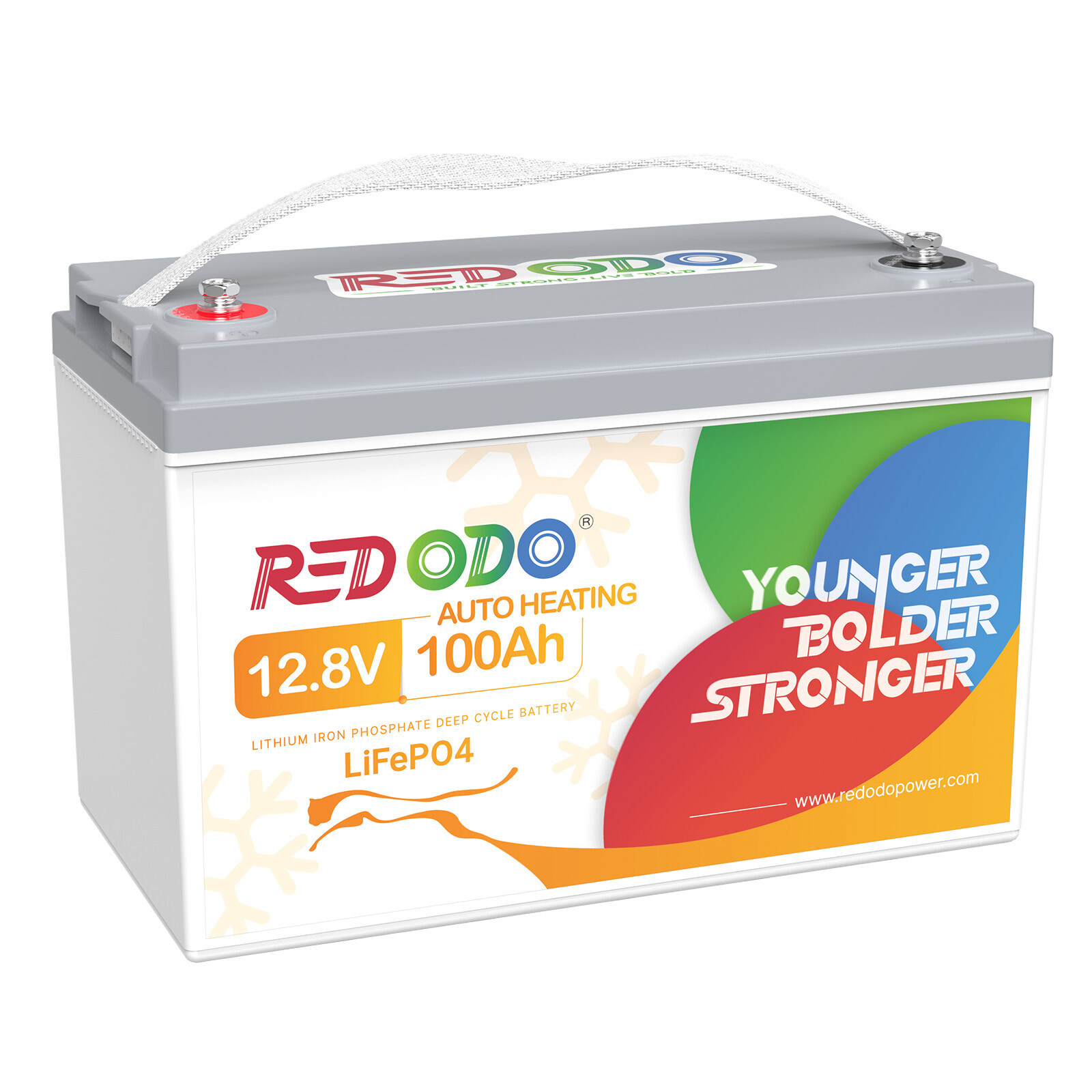 Redodo 12V 100Ah Self-Heating Lithium Battery Dual Heating Pads Fast Heating