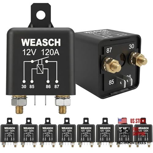 12V 120A Relay – 4-Pin SPST Automotive 12V 120A – 10 Pack